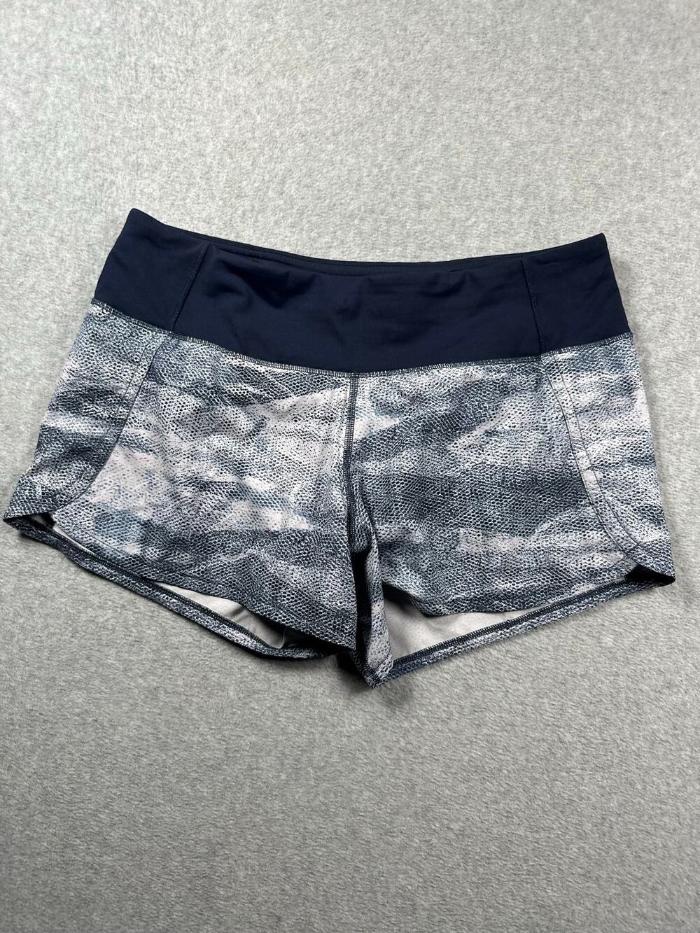 Lululemon Run Times Short II 4" Women's Size 6 Navy Low Rise Running Workout